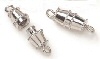 Barrel Clasp w/Loop - Silver - Jewelry Clasp - Necklace Clasp - Jewelry Findings - 
