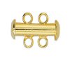 Slide Clasp - Gold - Jewelry Findings -- Slide Clasps - 2-Strand - 