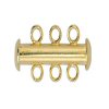 Slide Clasp - Gold - Jewelry Findings -- Slide Clasps - 3-Strand - 