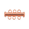 Slide Clasp - Tube Clasp for 3 Strands - Copper - Jewelry Findings -- Slide Clasps - 3 Strand Clasp - 