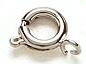 Spring Ring Clasp w / eyelet - Silver - Spring Ring Clasp - 