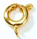 Spring Ring Clasp w / eyelet - Gold - Spring Clasp - 