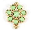 Gold and Lime Flower Jewelry Connectors - Bracelet Connectors - Jewelry Making Supplies - Jewelry Spacers - 
