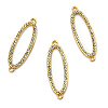Open Ovals Jewelry Connectors - Gold - Bracelet Connectors - Jewelry Making Supplies - Jewelry Spacers - 
