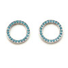 Jewelry Connectors - Circle - Silver & Turquoise - Bracelet Connectors - Jewelry Making Supplies - Jewelry Spacers - 