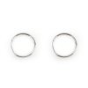 Hoop Earrings - Sterling Silver Plated - Jewelry Findings - 