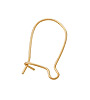 Brass Kidney Wire Earrings - Gold Plate - Jewelry Findings - 