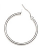 Earring Hoops with Latchback - Bright Silver - Jewelry Findings - 