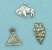 Tiny Arrowhead Jewelry Charm - Pewter - Pewter Colored Jewelry Charm - Tiny Pewter Charms - 