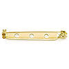 Bar Pins with Safety Catch - Gold - Pin Backs - Brooch Pin Backs - 