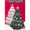 Beaded Safety Pin Christmas Tree Kit - Green Tree / Gold Pins - Christmas Tree Kit - Beading Kit - Beaded Christmas Tree - 