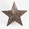Tea Light Holder - Tin Star - Rustic Brown - Tea light holder - 