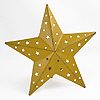 Tea Light Holder - Tin Star - Rustic Yellow - Tea light holder - 