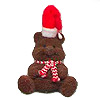 Flocked Christmas Bears - Flat Back Bears - Assorted Browns - Mini Christmas Bears - Flocked Bears - 