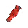 Mini Resin Cardinals - Mini Red Birds - Red - Plastic Cardinals - Mini Birds - Mini Cardinals - 