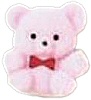 Miniature Flocked Bears - Pink - Flocked Bears - 