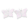 Butterfly for Crafts - Feather Butterflies - White Iridescent - Decorative Butterflies - Artificial Butterflies - Butterflies for Crafts - Fake Butterfiles - 