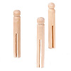 Round Clothespins - Wooden Doll Pins - Round Wooden Clothespins - Doll Pins -  Clothespin Doll Supplies - 