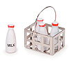 Timeless Minis? - Milk Crate with Milk Bottles - Timeless Miniatures - Tiny Milk Bottles - Mini Milk Bottle Crate - 