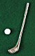 Golf Club & Ball - Mini Golf Club and Golf Ball - Golf Miniatures - Miniature Golf Club - Miniature Sports Table Decorations - 