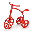 Timeless Minis? Miniature Tricycle - Red - Toy Miniatures - Dollhouse Supplies - Miniature Dollhouse Accessories - 