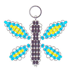 Beaded Butterfly Key Chain