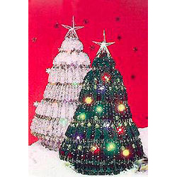 Beaded Crystal Safety Pin Christmas Tree - Free Pattern for Beaded Lighted Safety Pin Tree