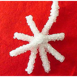 Holiday Crystal Snowflakes - Free Christmas Craft Project Instructions