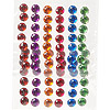 Stick on Round Faceted Rhinestone - Assorted Colors - Rhinestones - Sticky Back Rhinestones - Adhesive Gems - 