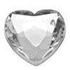Flatback Rhinestone Hearts - Crystal - Rhinestone Hearts - Faceted Rhinestone Hearts - Acrylic Heart Rhinestones - 