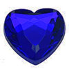 Flatback Rhinestone Hearts - DK SAPPHIRE - Rhinestone Hearts - Faceted Rhinestone Hearts - Acrylic Heart Rhinestones - 