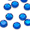 Acrylic Faceted Rhinestones - Dk Sapphire - Smooth Top Faceted Rhinestones - Round Acrylic Rhinestones - Smooth Top Faceted Flat Back Rhinestones - 