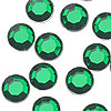 Acrylic Faceted Rhinestones - Emerald - Smooth Top Faceted Rhinestones - Round Acrylic Rhinestones - Smooth Top Faceted Flat Back Rhinestones - 