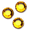 Acrylic Faceted Rhinestones - Topaz - Smooth Top Faceted Rhinestones - Round Acrylic Rhinestones - Smooth Top Faceted Flat Back Rhinestones - 