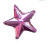 Flatback Rhinestone Faceted Stars - Pink - Rhinestone Stars - 