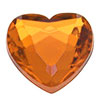 Flatback Rhinestone Hearts - TOPAZ - Rhinestone Hearts - Faceted Rhinestone Hearts - Acrylic Heart Rhinestones - 