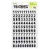 Number Stickers - Black Holographic Glitter - Scrapbooking Stickers - 