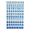 Number Stickers - Blue Holographic Glitter - Scrapbooking Stickers - 