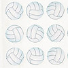 Volleyball Stickers - Scrapbooking Stickers - Sports Stickers - 