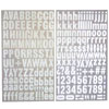 Alphabet Stickerz - Uppercase/Lowercase - White Glitter - Scrapbooking Stickers - 
