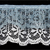 Gathered Lace Trim - Ruffled Lace Trim - Williamsburg Blue On White - Frilly Lace - Lace Trim - Gathered Lace - 