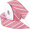 Peppermint Wired Ribbon - Red / White - Wired Ribbon - 