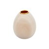 Wood Candle Holder - Round Vase Shape - Unfinished - Wood Candle Holder - 