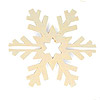 3D Snowflake Wood Ornament - Unfinished - Christmas Ornaments - 