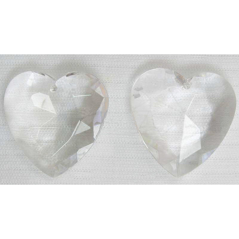 Acrylic Faceted Heart Bead