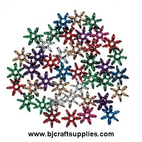 12mm Starflake Beads - Sunburst Beads - Starburst Beads - Ferris Wheel Beads - Paddlewheel Beads