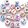 Cube Letter Beads - alphabet alpha letter cubed cube square