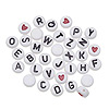 Round Letter Beads - Letter Beads - Alphabet Beads