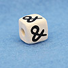 Alphabet Beads - & - Ceramic - Cube - Ceramic Alpha Beads - &