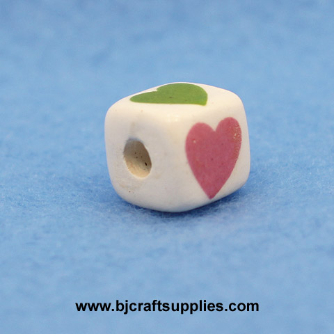 Ceramic Alpha Beads - HEART